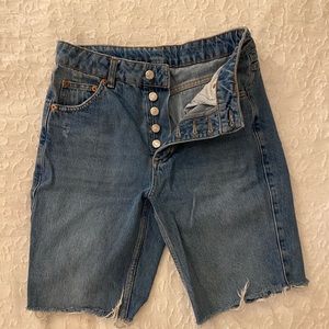 Top Shop Long Denim Shorts